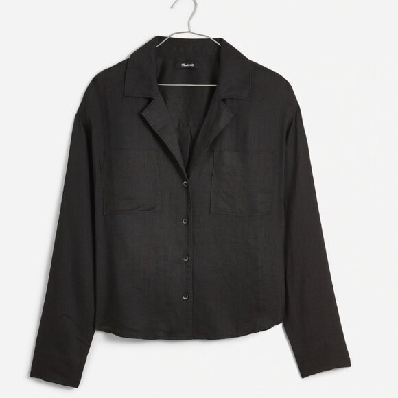 Madewell Tops - NWT Madewell Plus Resort Long-Sleeve Shirt in Ramie